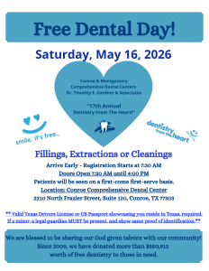 Free dental day graphic for Dr. Tim Gardner