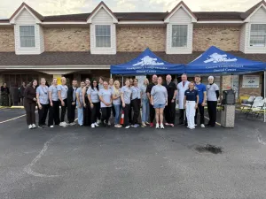 Dental office staff providing free dental care